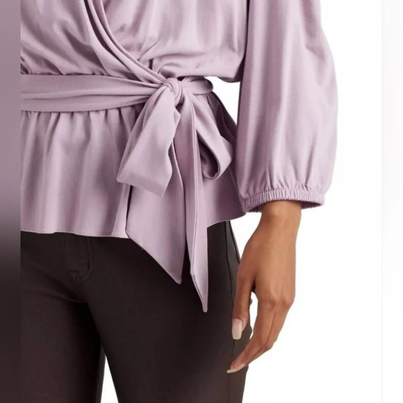 Lauren Ralph Lauren Women's Large  Jersey Peplum Blouse Scottish Black Label - Picture 4 of 14